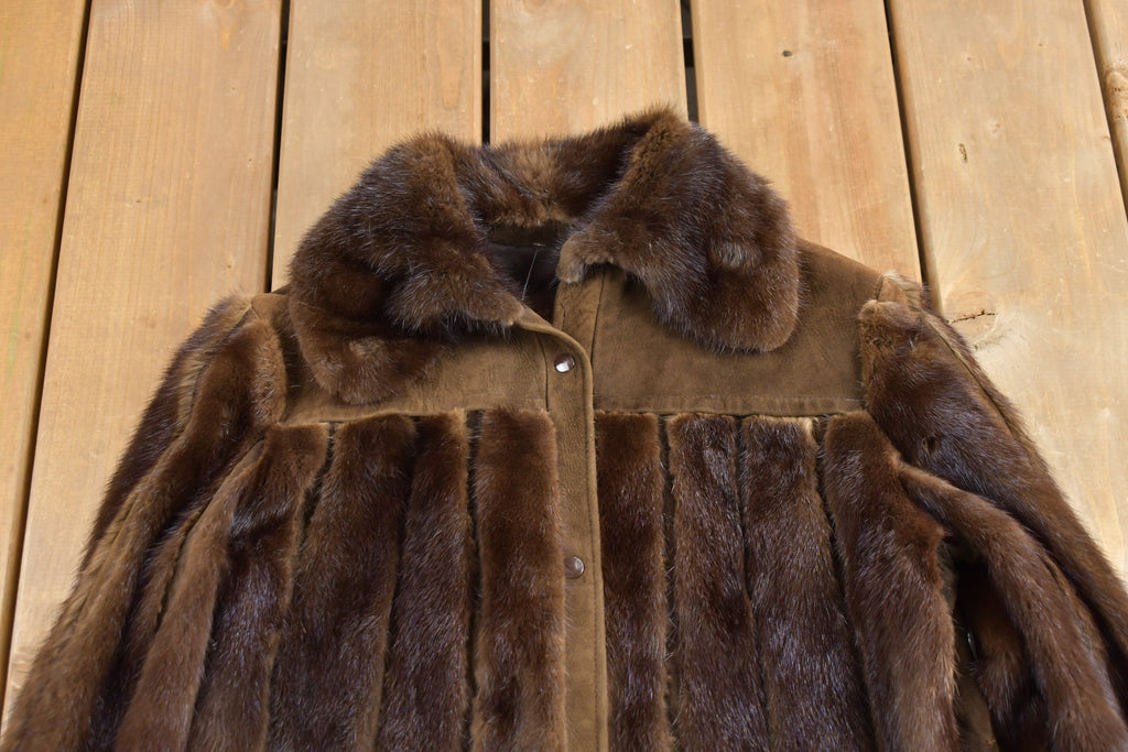 Vintage 1980s Creeds Faux Fur Coat