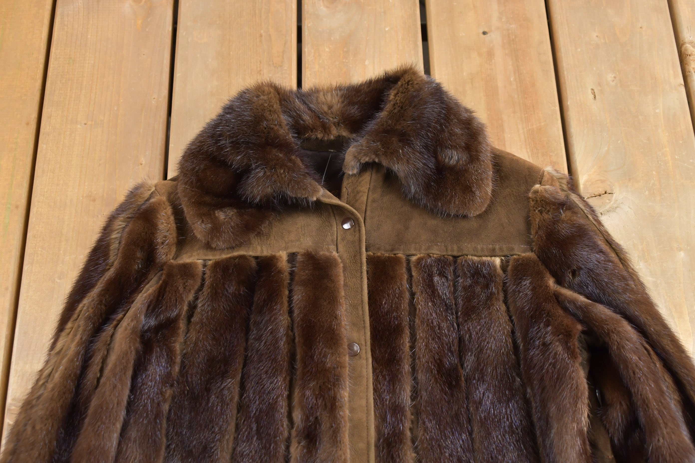 Vintage 1980s Creeds Faux Fur Coat