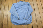 Vintage 1990s Tommy Hilfiger Denim Blank Button Up Shirt