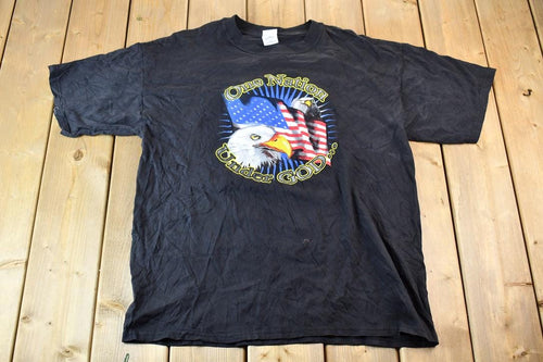Vintage 2002 62nd Sturgis South Dakota Motor Classic Graphic T-Shirt / One Nation Under God / Vintage Motorcycle Rally T-Shirt