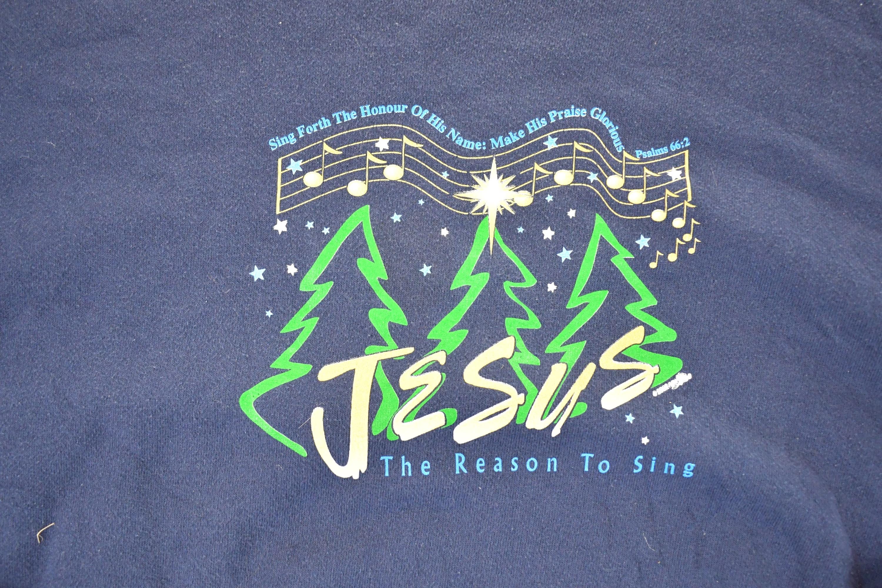 Vintage 1990s Jesus The Reason To Sing Crewneck Sweatshirt Men's XXXL
