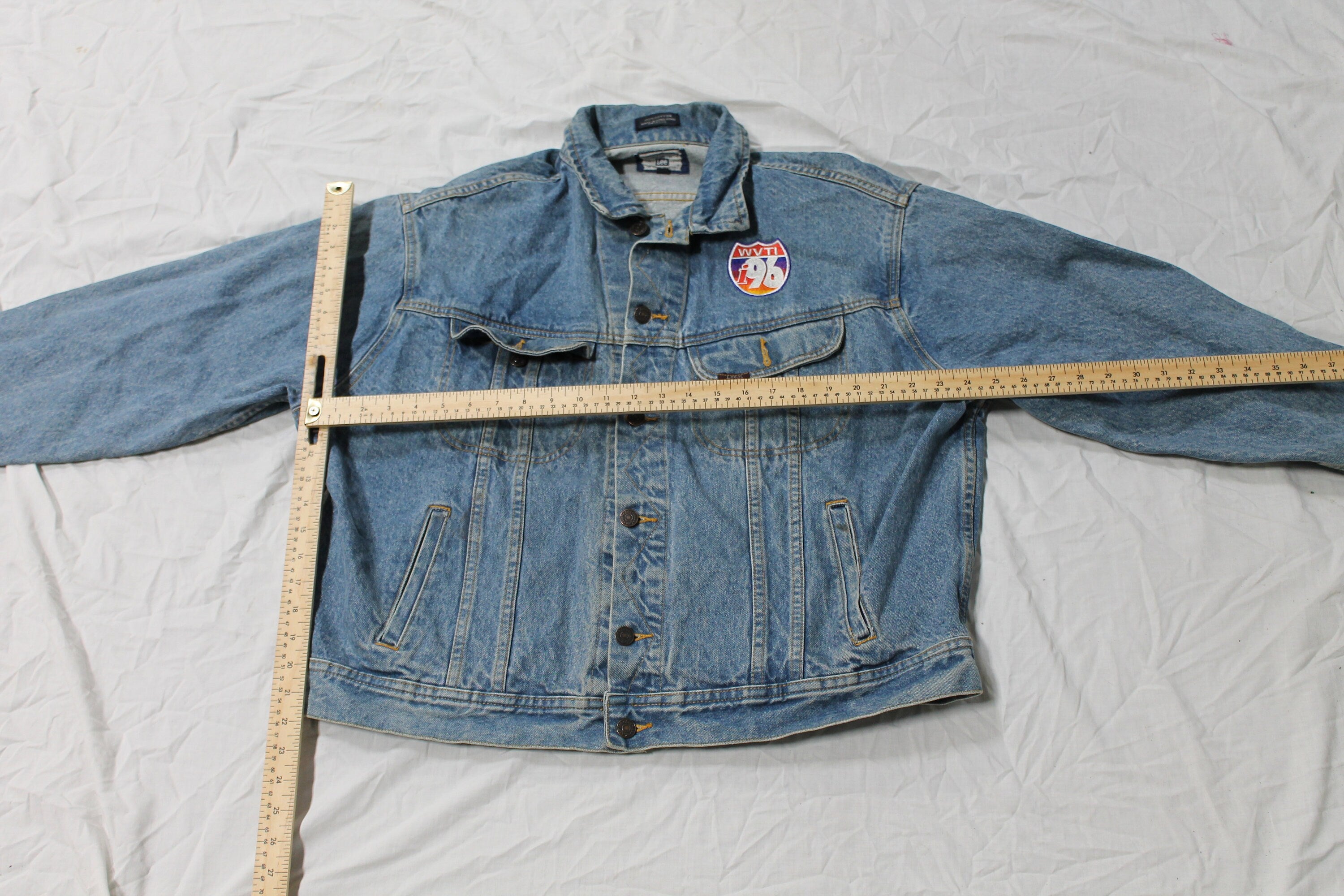 Vintage 1990s Interstate 96 Highway Jean Trucker Jacket
