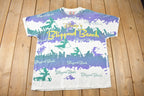 Vintage 1990s Disney's Blizzard Beach All over Print Graphic Disney Designs T-Shirt Made In USA