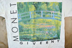 Vintage 1990s Claude Monet Giverny Art Graphic T Shirt