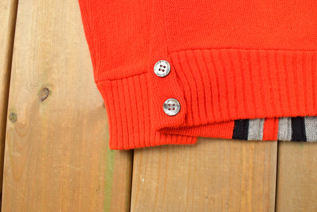 Vintage 1960s Striped Knit Cardigan Sweater Men's M