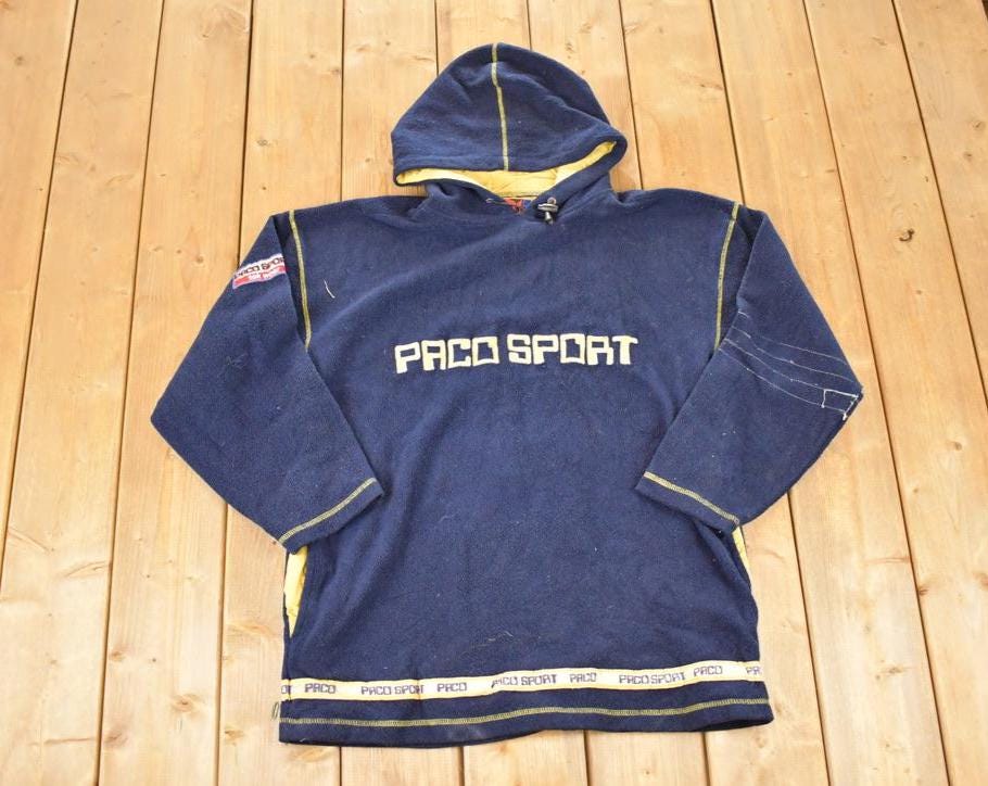 Vintage 1990s Paco Sport Fleece Outdoorsman Hoodie Sweater Men's L