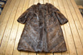 Vintage 1970s Full Length Brown Mink Fur Coat