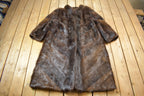 Vintage 1970s Full Length Brown Mink Fur Coat