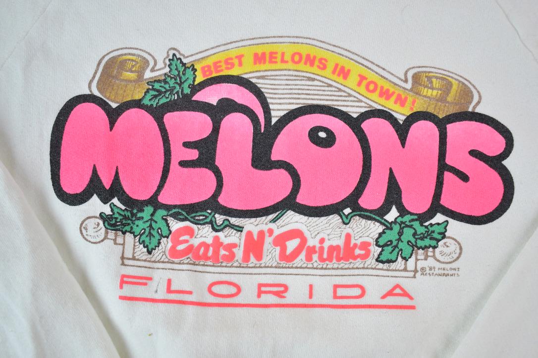Vintage 1990s Melons Eats And Drinks Florida Crewneck Sweatshirt