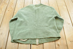 Vintage 1960s Pilgrim Sears Roebuck Wool Knit Zip Up Cardigan Sweater Womens Large /