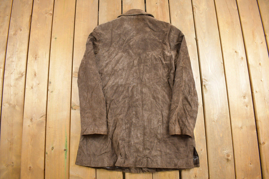 Vintage 1990s Full Length Suede Jacket