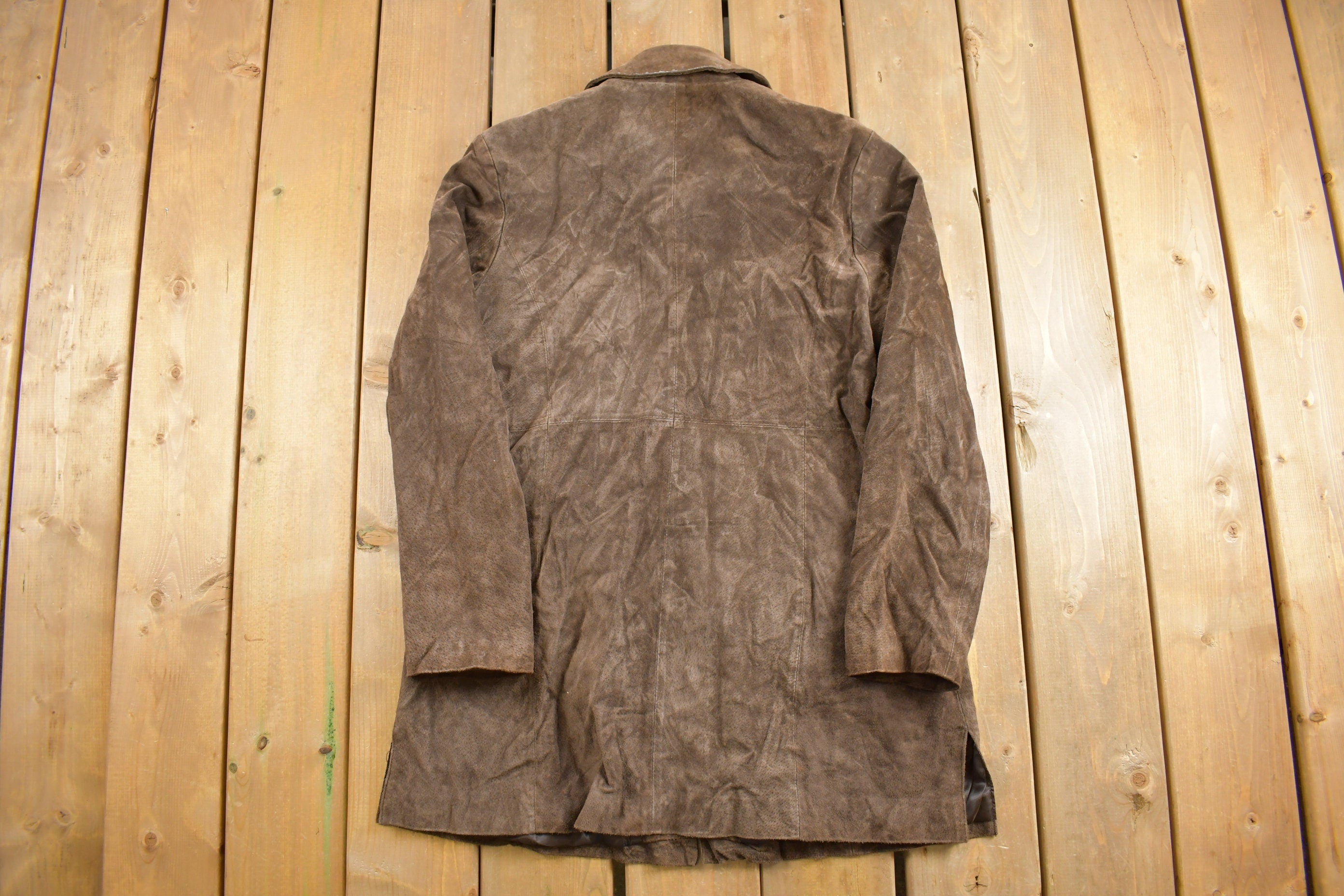 Vintage 1990s Full Length Suede Jacket