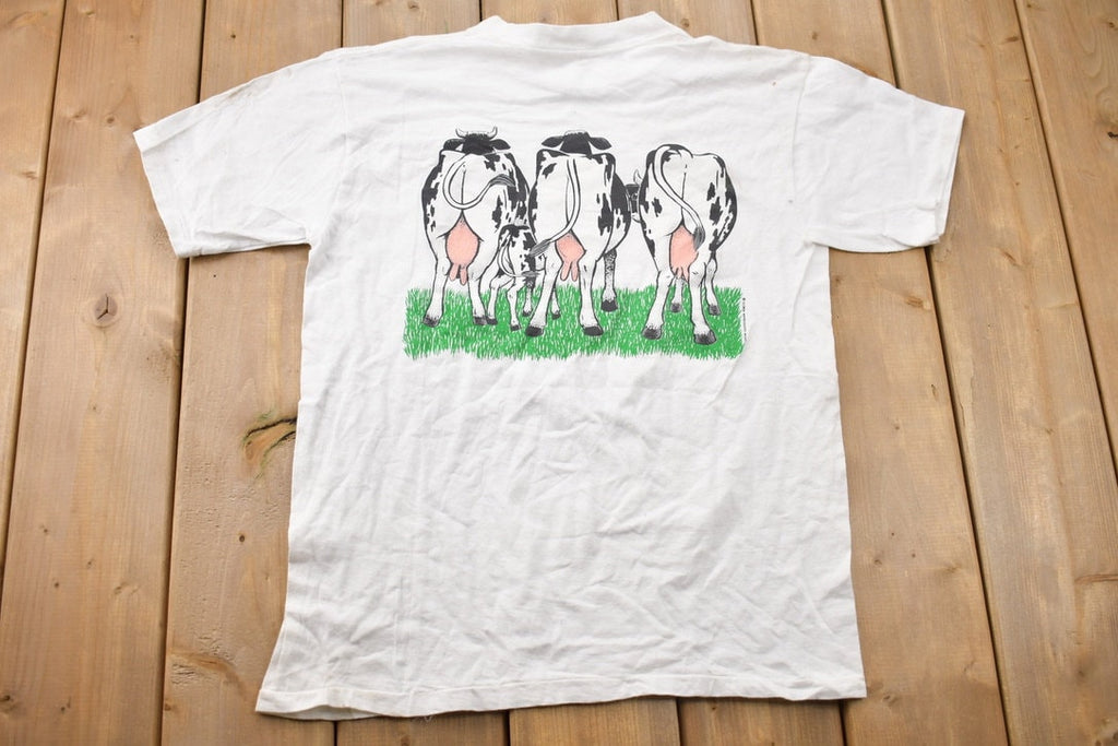 Vintage 1990s Double Sided Cows Graphic T-Shirt