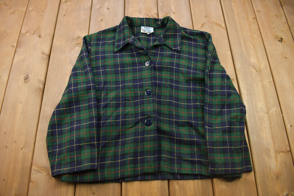 Vintage 1990s Rear Ends Plaid Button Up Women's Shirt