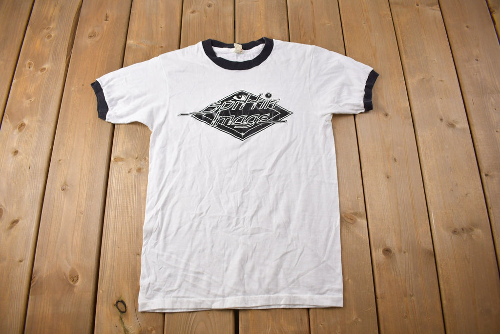Vintage 1980s Spittin Image Graphic Ringer T Shirt