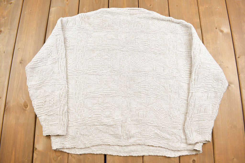Vintage 1990s Woodland Embroidered Knit Crewneck Sweater