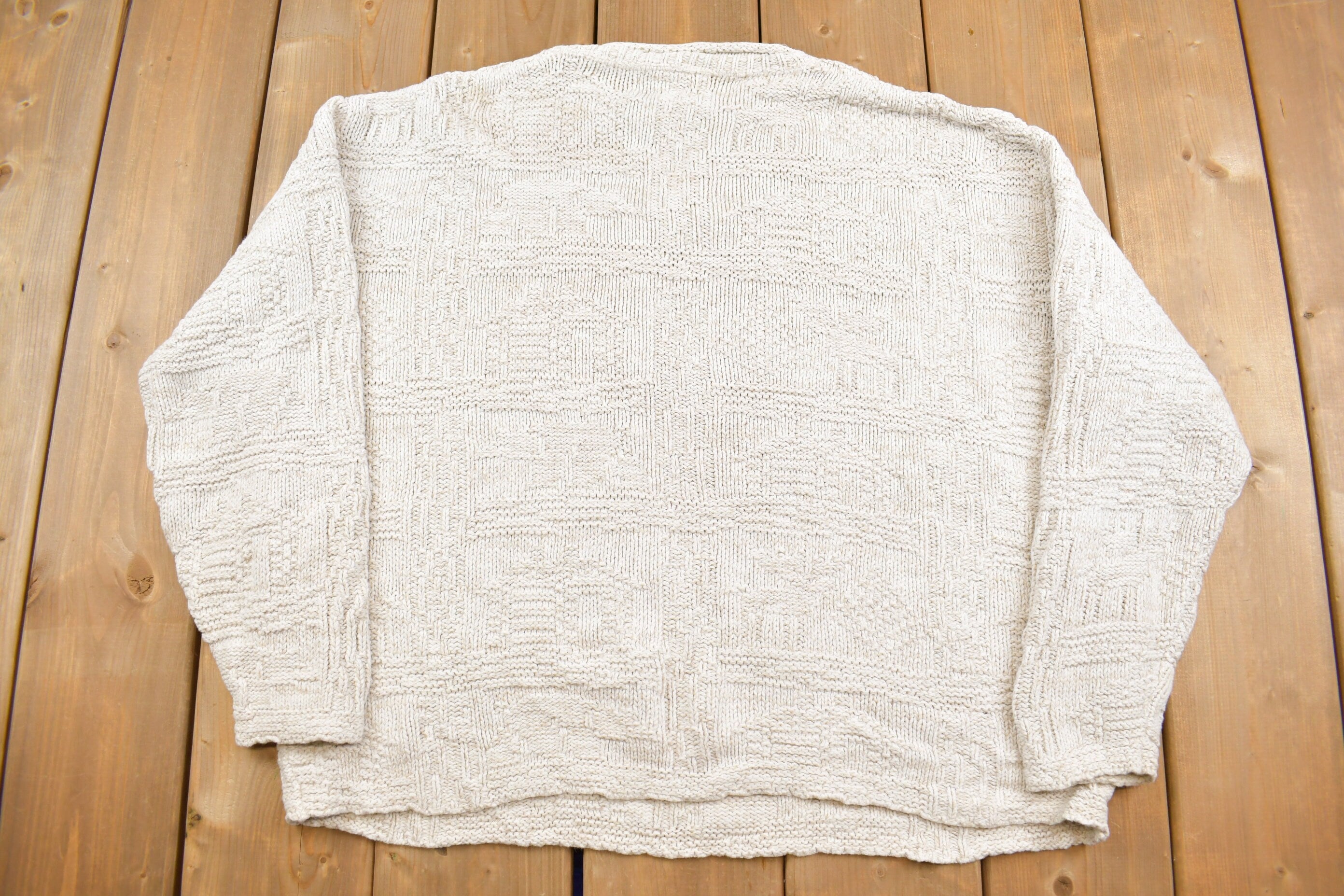 Vintage 1990s Woodland Embroidered Knit Crewneck Sweater