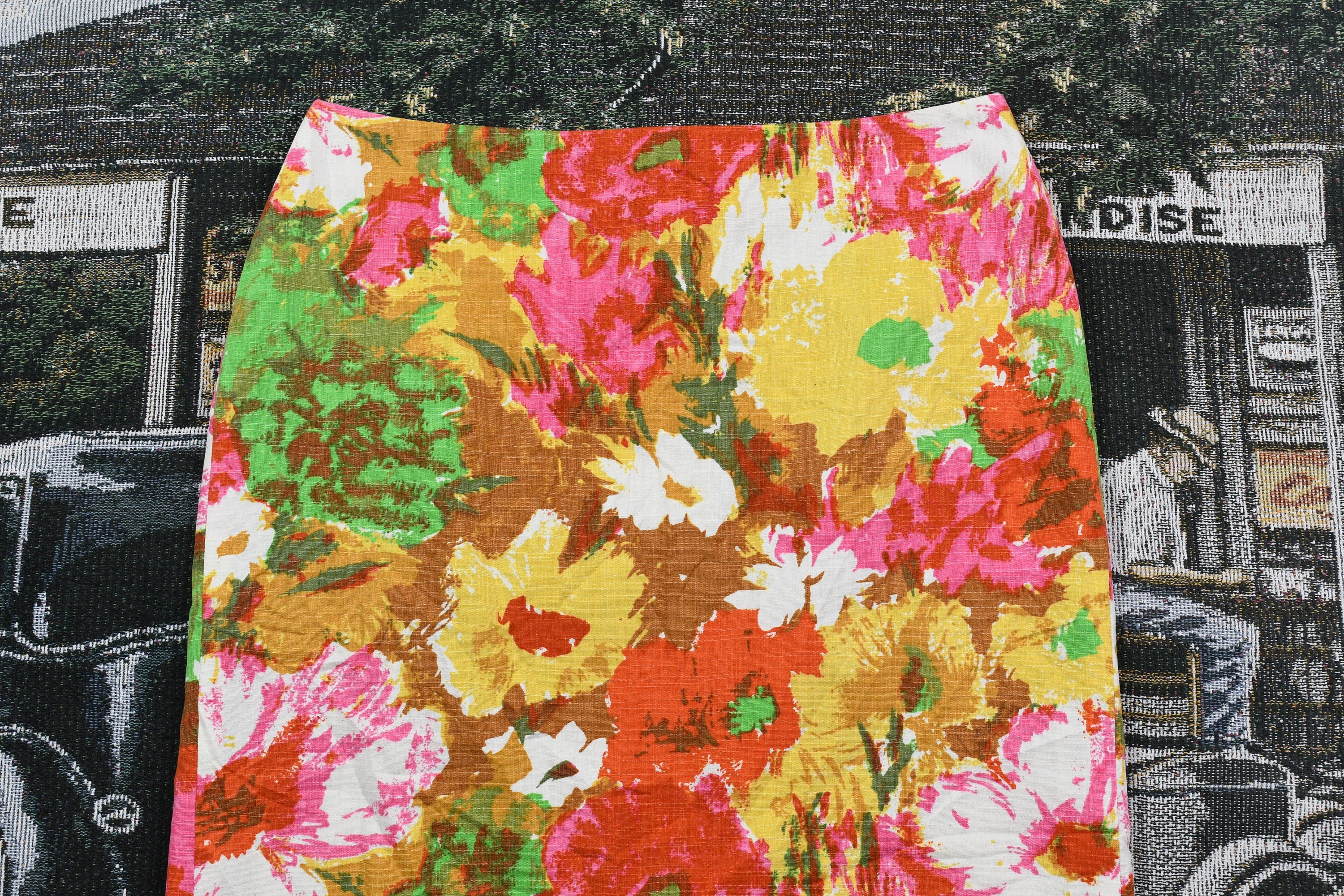 Vintage 1990s All Over Print Floral Theme Talbots Skirt Size 19.5 x 23.5