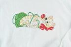 Vintage 1990s Cute Kitten Yarn Embroidered Crewneck Sweater