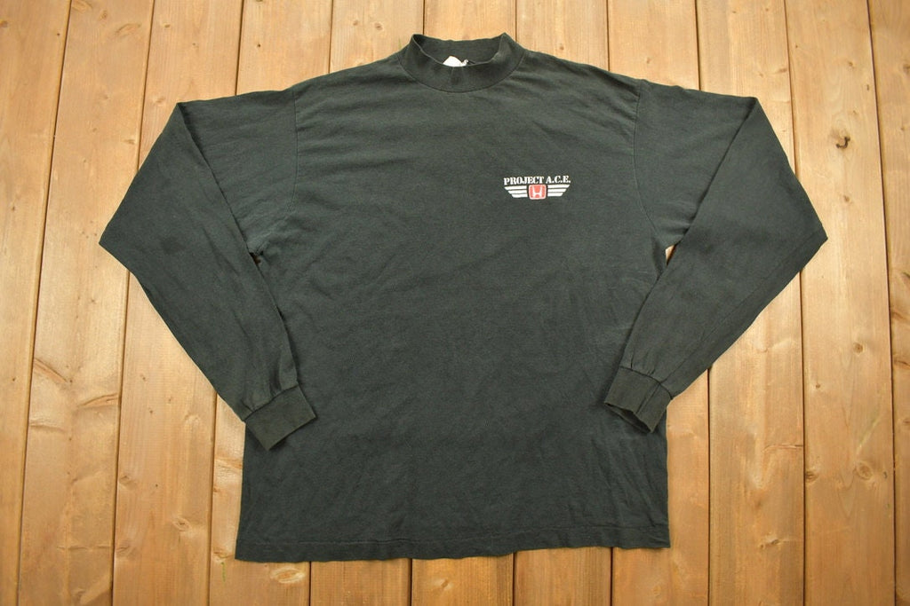 Vintage 1990s Project A.C.E Honda Graphic Long Sleeve Shirt