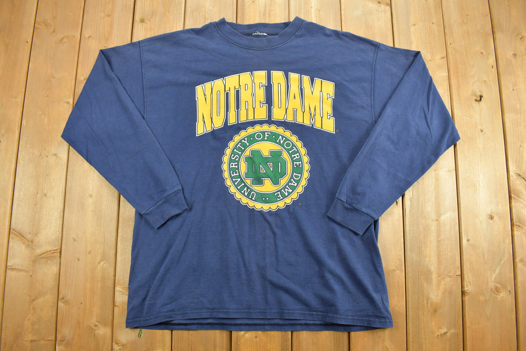 Vintage 1990s University Of Notre Dame Long Sleeve T-Shirt