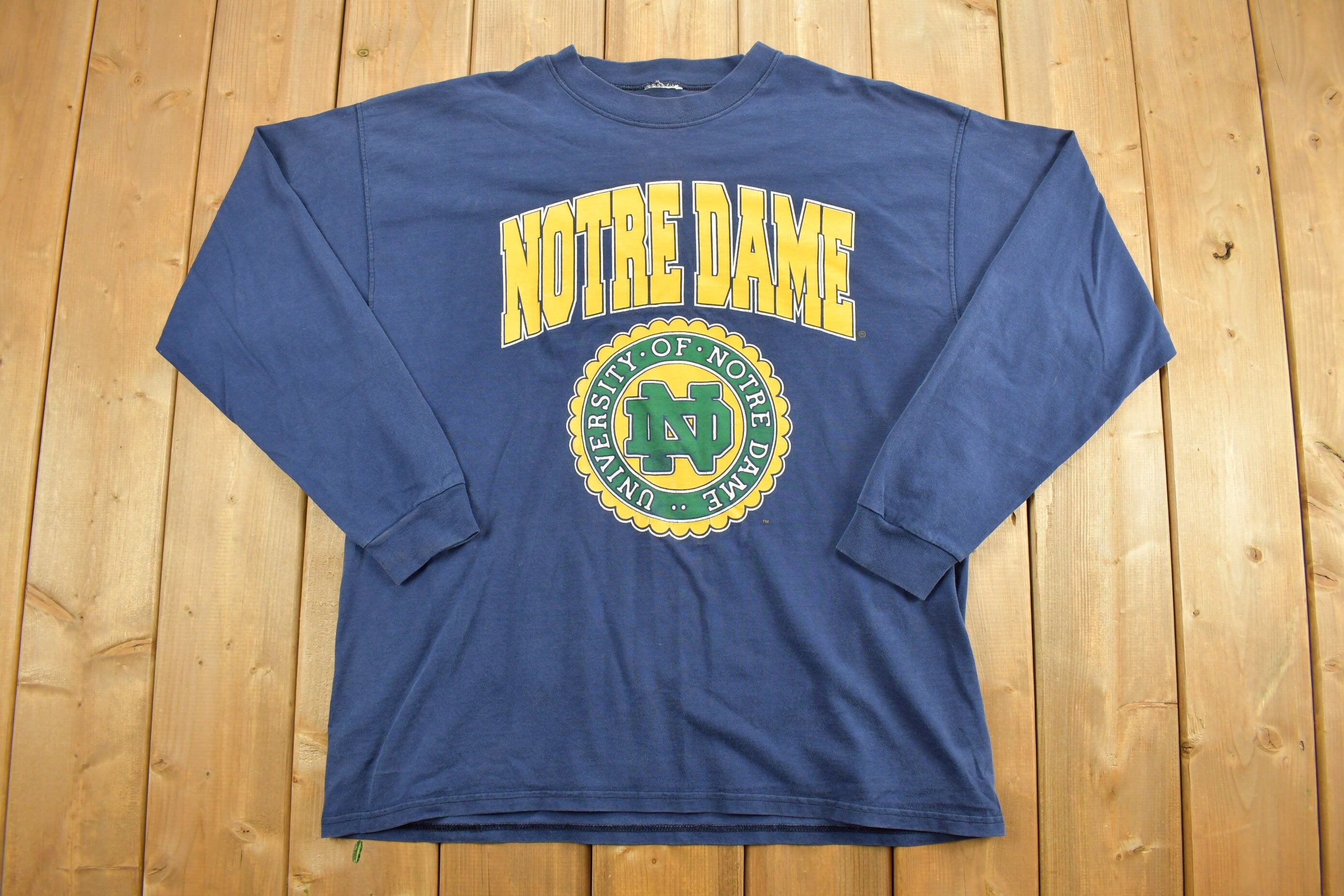Vintage 1990s University Of Notre Dame Long Sleeve T-Shirt