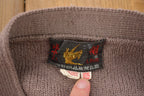 Vintage 1990s Brown Knitted Cardigan Sweater