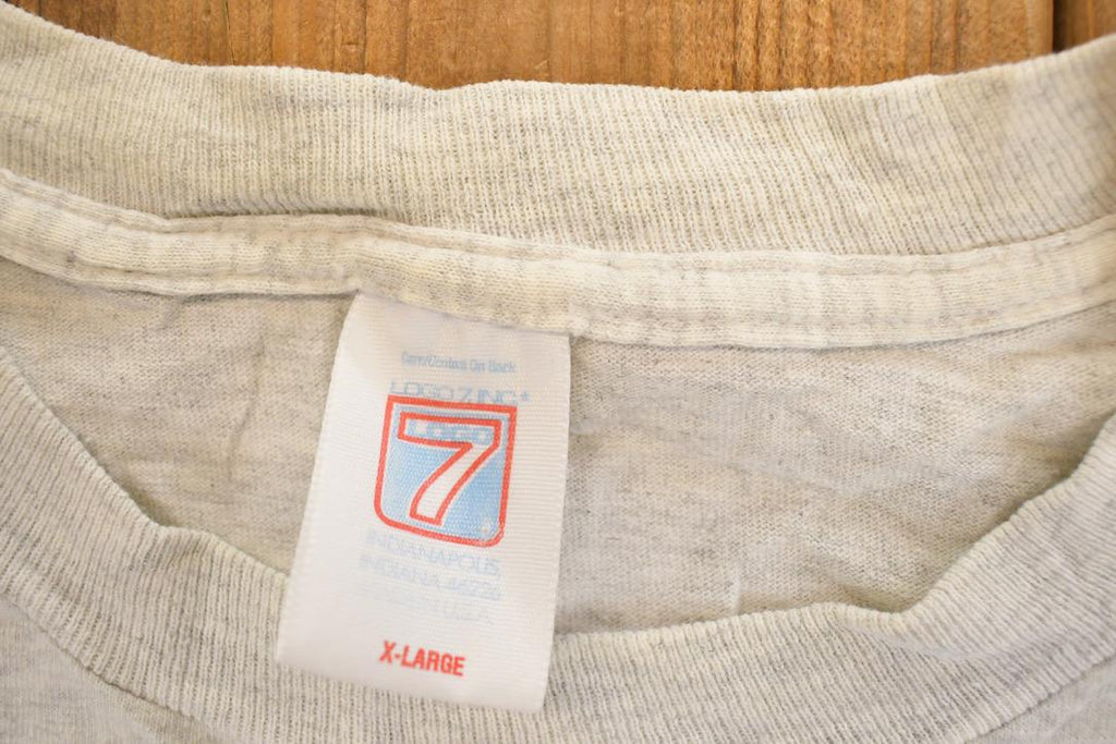 Vintage 1991 Logo 7 Minnesota Superbowl Graphic Print Souvenir Football T-Shirt Men's L