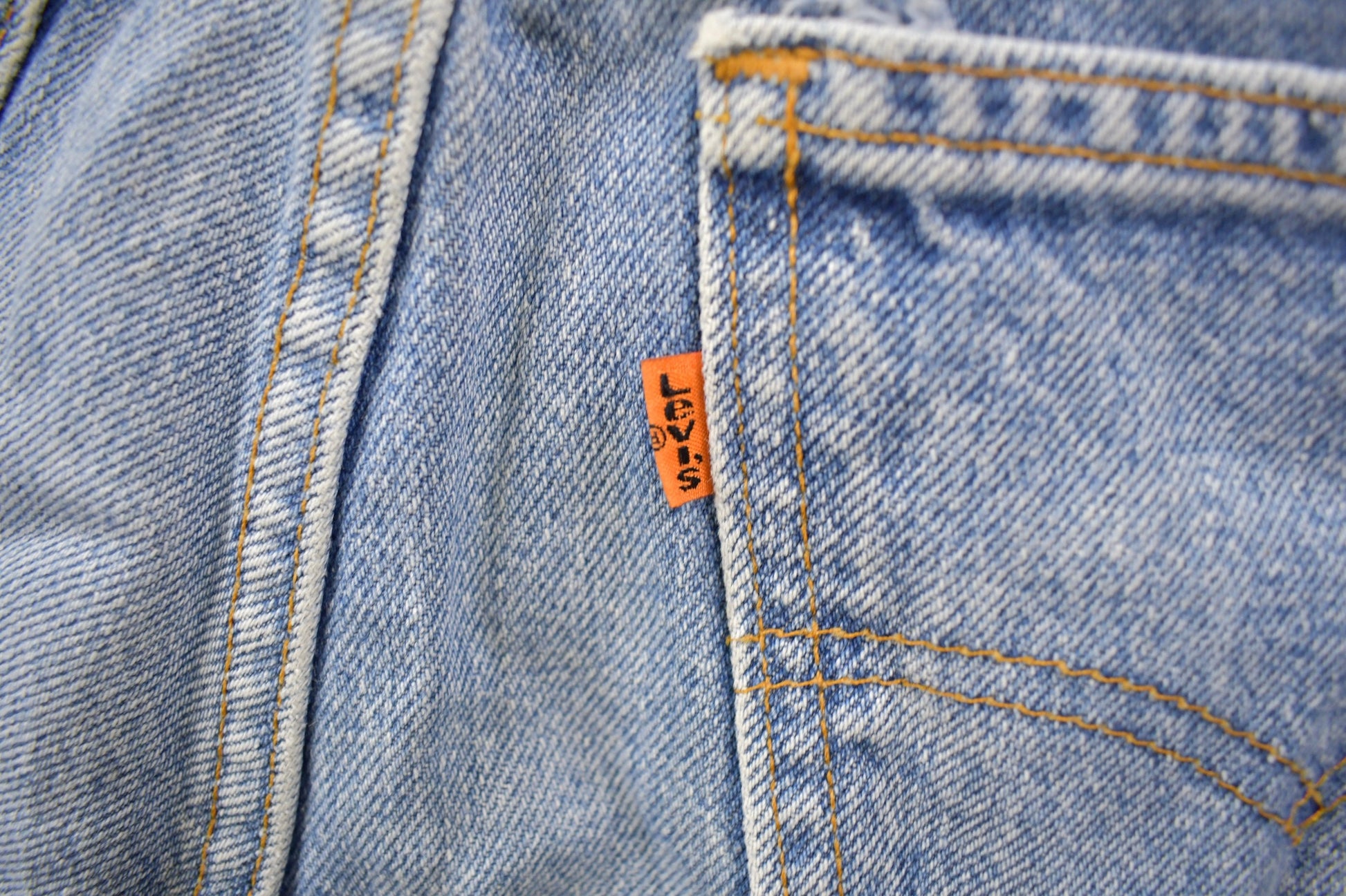 Vintage 1980s Levi's Orange Tab Jeans Size 34 x 26.5