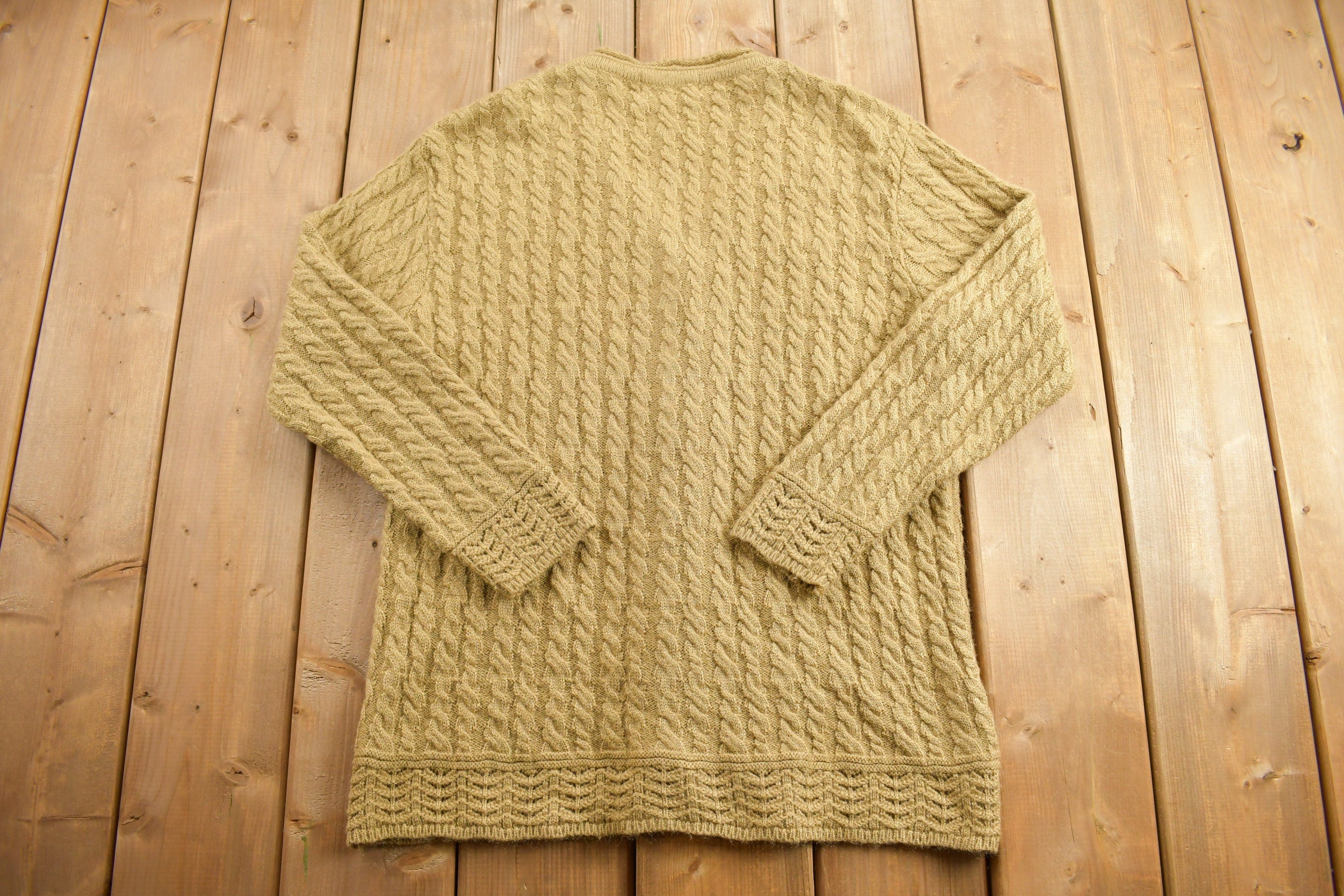 Vintage 1990s Cable knit Knitted Cardigan Sweater