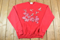 Vintage 1990s Cotton Blend Hummingbird Outdoorsman Crewneck Sweatshirt