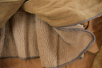 Vintage 1970s Suede Leather Wool Lined Blazer Jacket Women's Medium