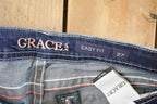 Vintage Deadstock Y2K Grace In LA Bedazzled Bootcut Low Rise Jeans Women's Size 27 x 32