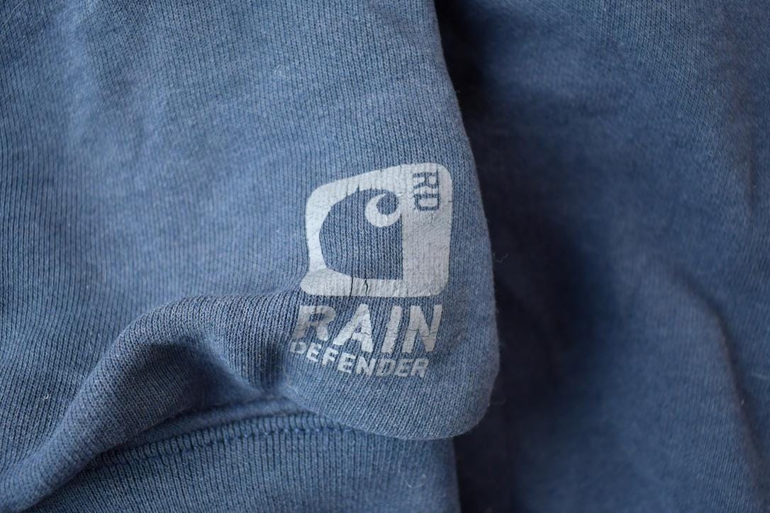 Vintage Distressed Carhartt Rain Defender Full Zip Lined Hoodie Sweatshirt