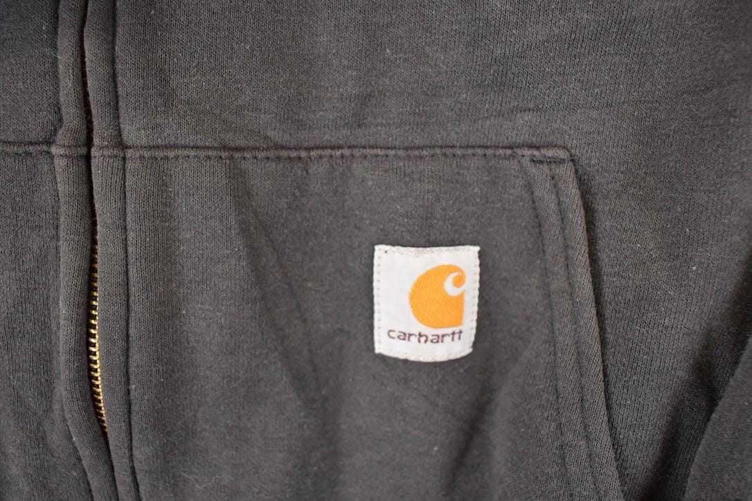 Vintage Y2K Distressed Carhartt Jim Poet Full Zip Hoodie Sweatshirt Men's L