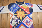 Vintage 1990s Hunt Club Southwestern Sun Theme Knit Sweater