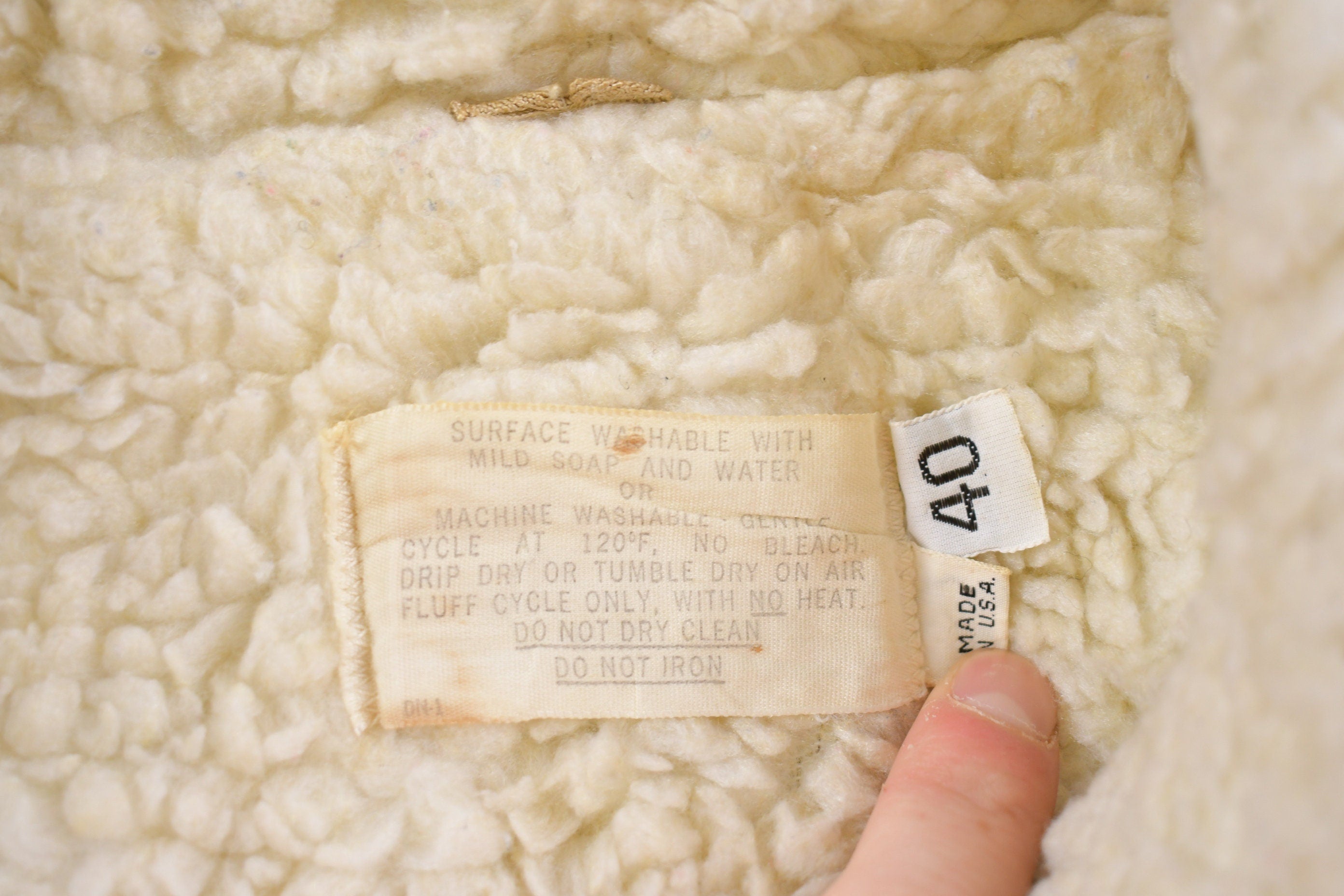 Vintage 1980s Suede Leather Shearling Jacket