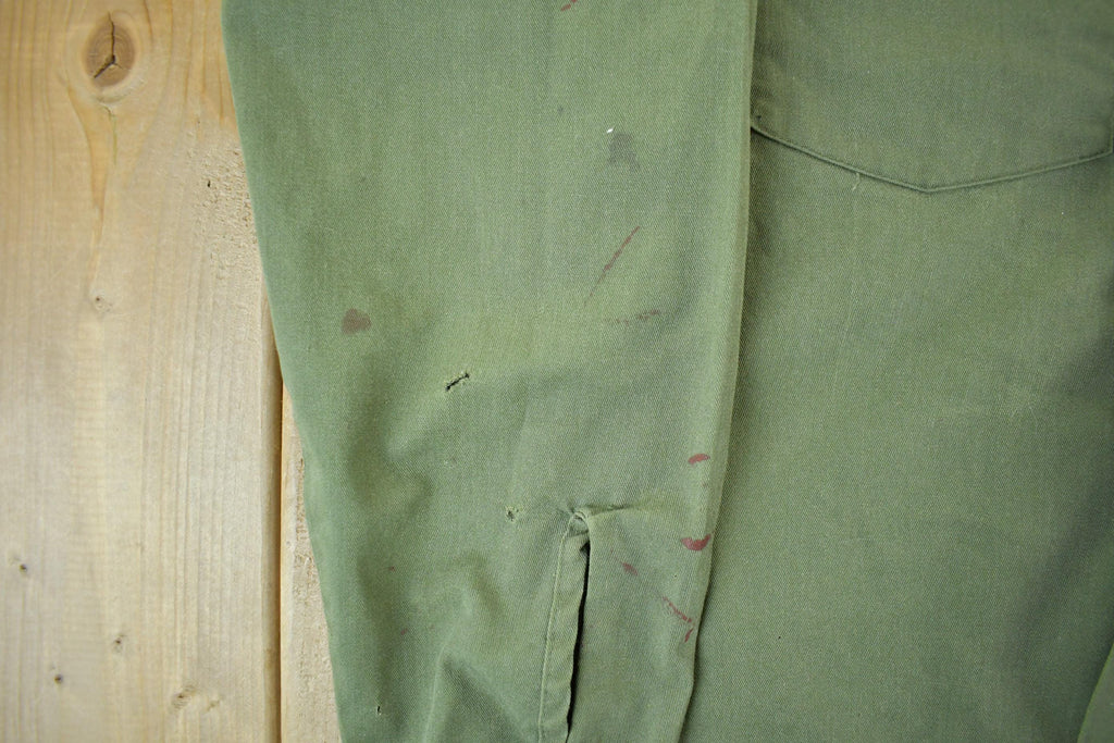 Vintage 1960s OG-107 Military Sateen Shirt Men's Large