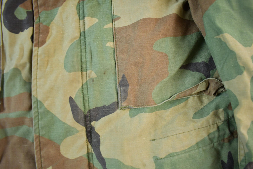 Vintage 1991 Army Military Button Up Field Jacket Men's XL