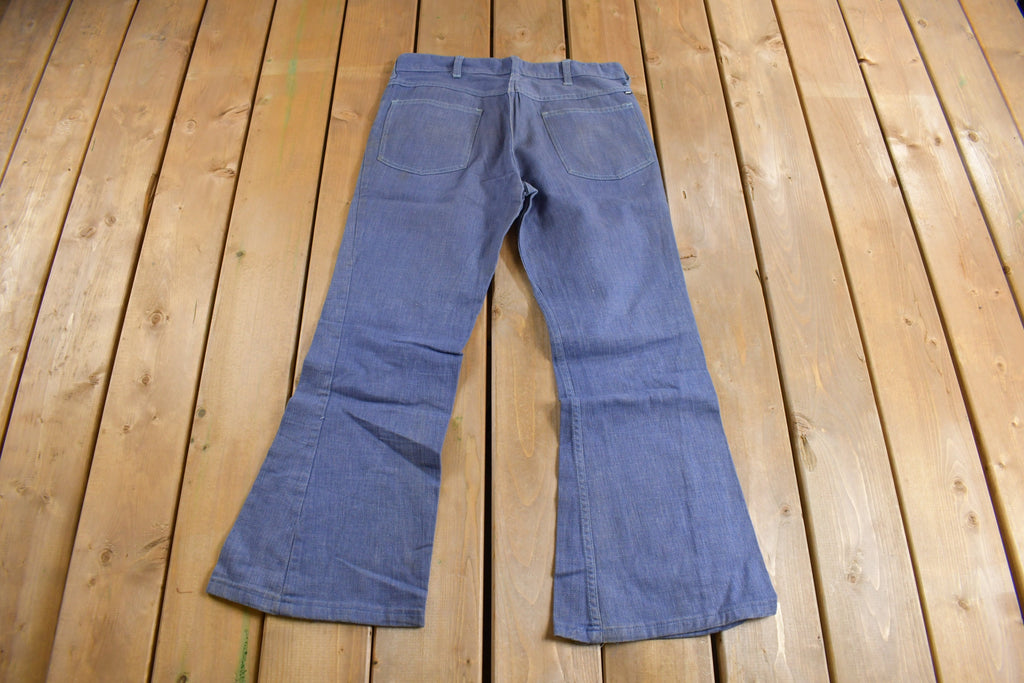 Vintage 1970s Bellbottoms Distressed Jeans Size 34 x 28