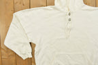 Vintage 1990s Blank White Button Hoodie