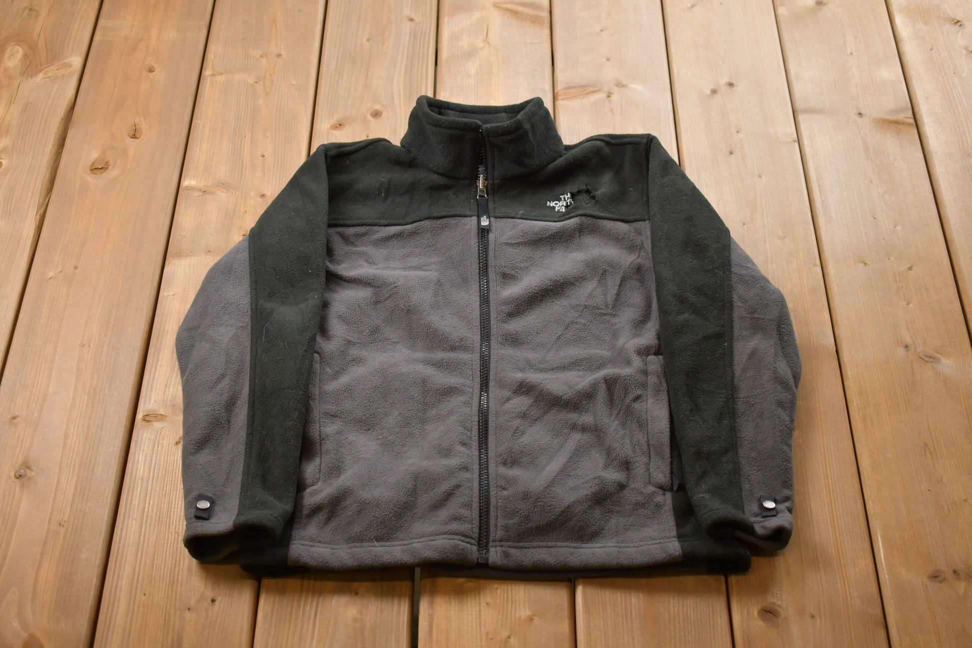 Vintage 1990s North Face Zip Up Fleece Sweater / Sportswear / 90s Fleece Jacket / Distressed / Streetwear / Athleisure / Hiking