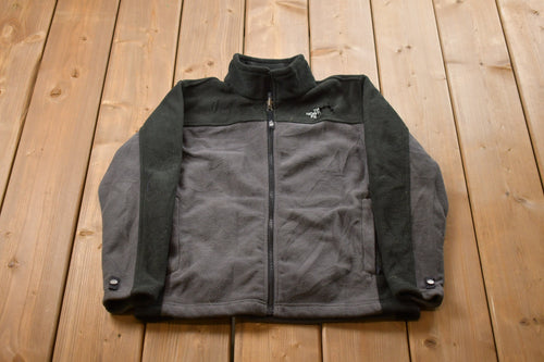 Vintage 1990s North Face Zip Up Fleece Sweater / Sportswear / 90s Fleece Jacket / Distressed / Streetwear / Athleisure / Hiking