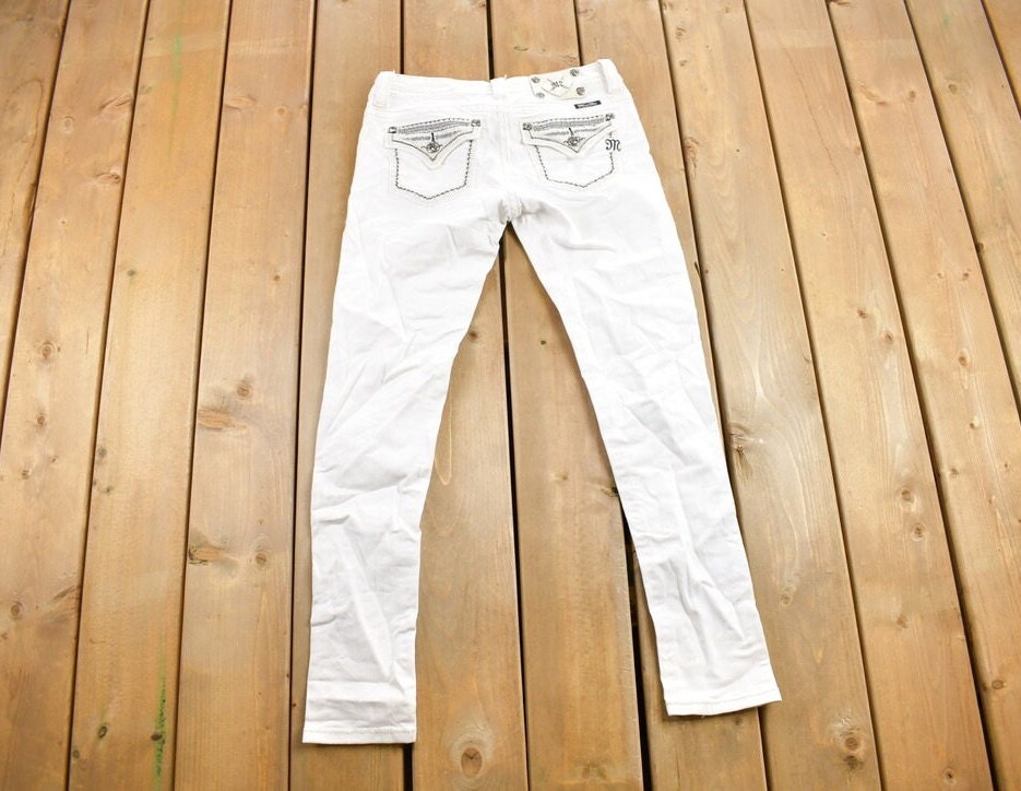 Vintage Y2K Miss Me White Jeans Size 27x28