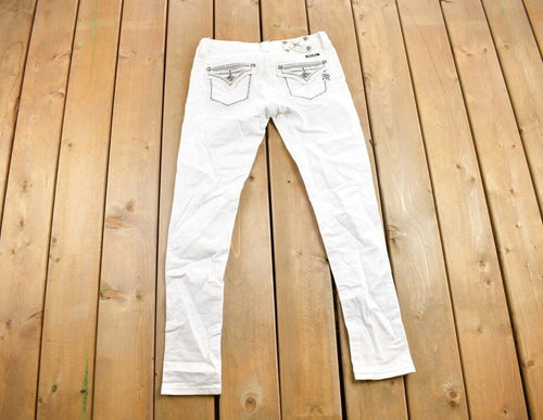 Vintage Y2K Miss Me White Jeans Size 27x28 / Embroidered / Y2k Era / Workwear / Streetwear / Vintage Pants / White Pants