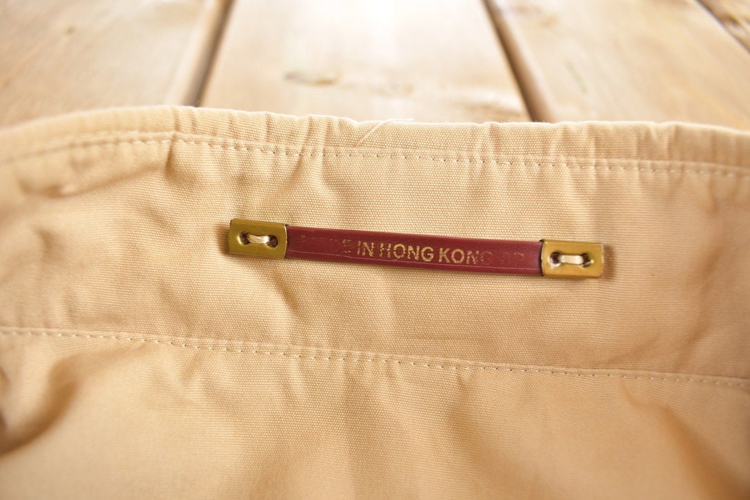 Vintage 1980s Beige Satin Trench Jacket
