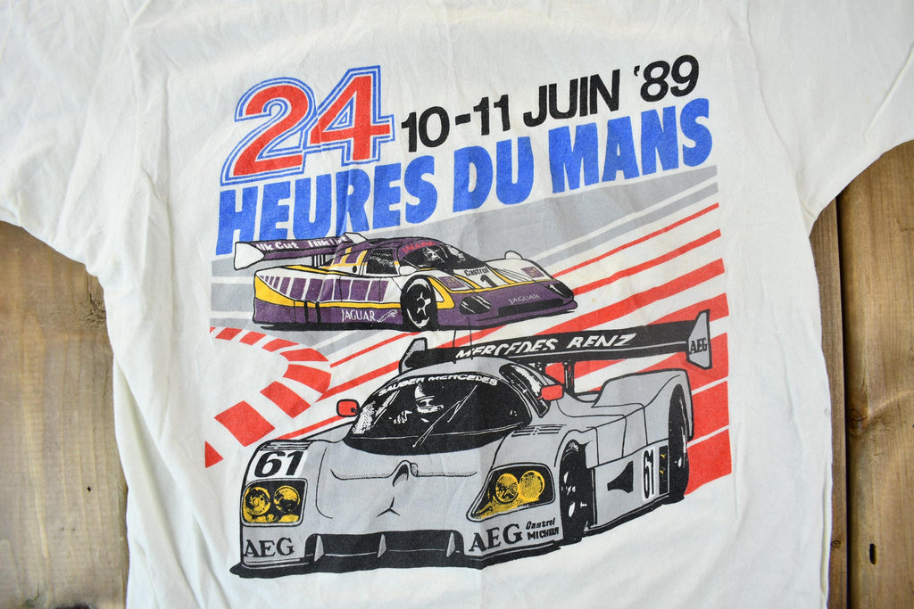 Vintage 1989 24 Heures Du Mans Racing Graphic T-Shirt