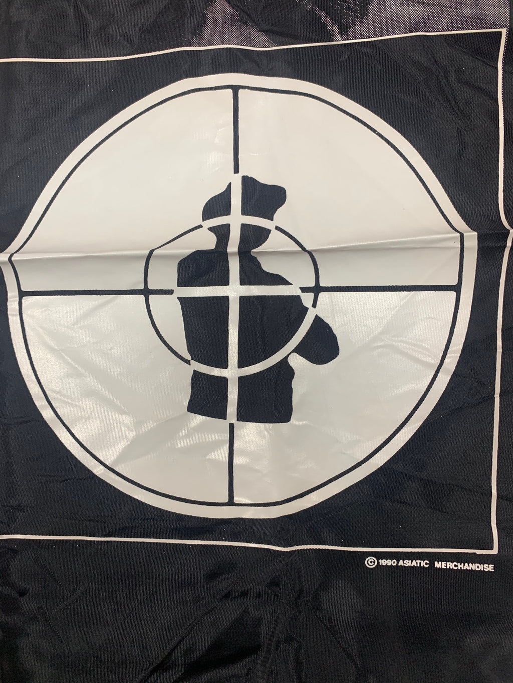 Vintage 1990 Public Enemy Screen Printed Polyester Banner Dead Stock