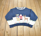 Vintage 1990s Sweater Loft Christmas Theme Knit Crewneck Sweater Made In USA