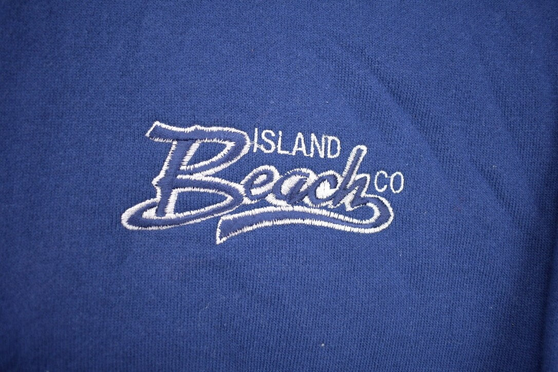 Vintage 1990s 'Island Beach Co' Quarter Zip Sweatshirt